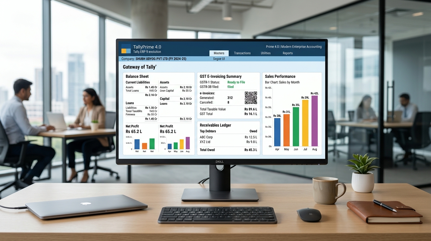 TallyPrime Enterprise Ultra HD Dashboard Preview